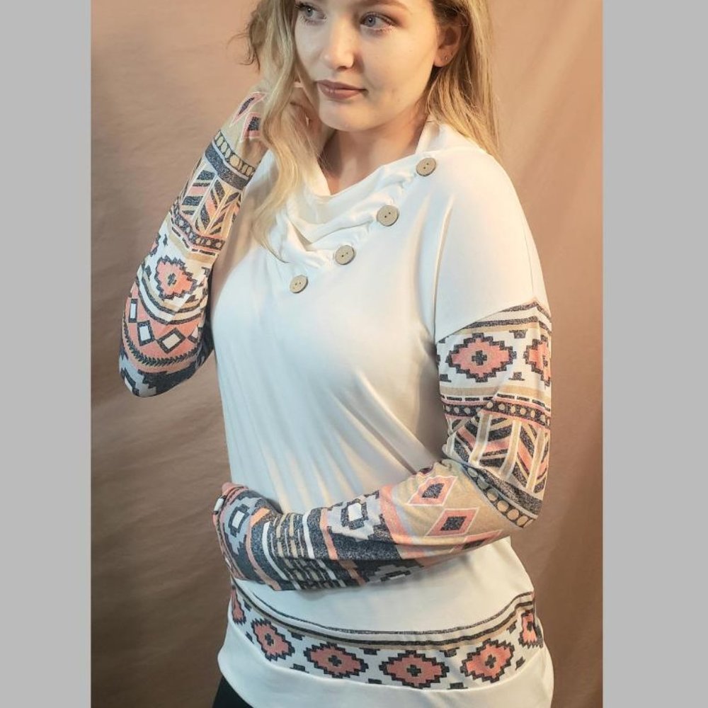 Sedona Long Sleeve Cowl Neck - Picture 2 of 3